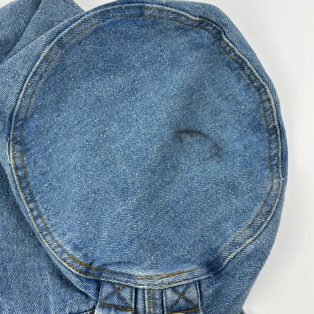 VTG 90's Y2K New‎ York Line Jeans Denim Backpack Blue Cinch Drawstring Bag